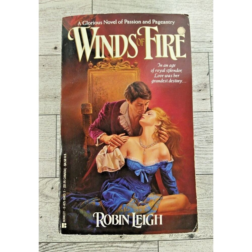 Winds of Fire Robin‎ Leigh 1987 Berkley 1st Ed Vintage Historical Romance PB
